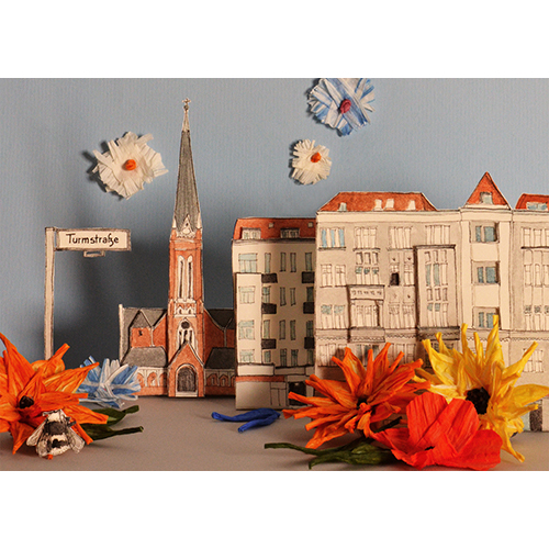 Die Turmstraße blüht auf, Stadtillustrationen