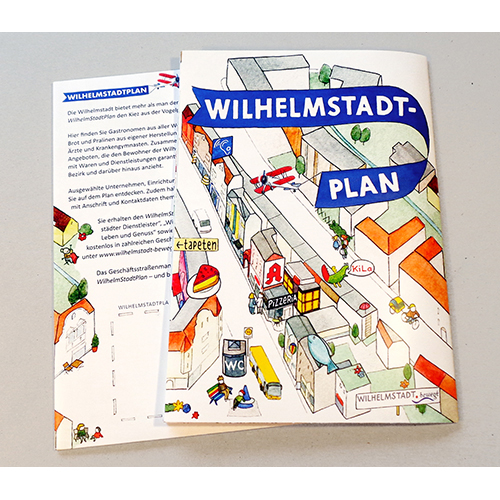 WilhelmStadtPlan, illustrierte Karten und Stadtpläne