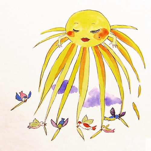Sonne, Illustrationen für ein Kinderbuch