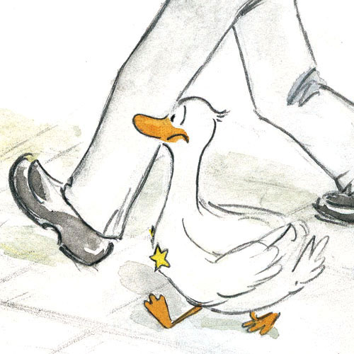 Als Gitte die Gans und Alfons der Sternekoch Weihnachten feierten, Illustration