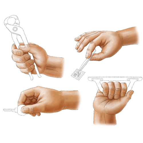 Handhaltungen, Sach-Illustrationen