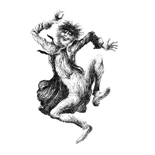 Illustrationsserie „Der Sandmann“ von E.T.A. Hoffmann: Holzpüppchen, dreh dich