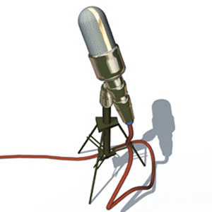 Vignette für eine Audioagentur, Gestaltung mit 3D Programmen