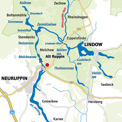 Umgebungskarte für Kanutouren in Brandenburg, Kartografie