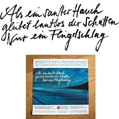 Handschrift (Pinselstift), vektorisiert für ein Plakat