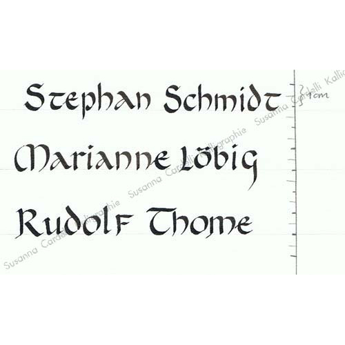 Unziale, kalligraphisch geschriebene Namen fr Urkunden, Einladungen, Tischkarten