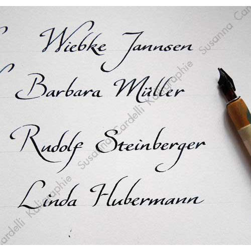 Kursivkalligraphie, Kalligraphie