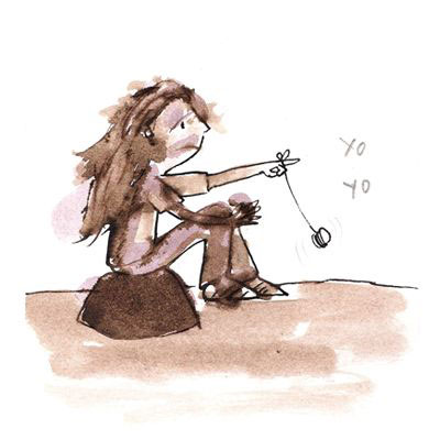 Mädchen mit einem Yo-Yo, Illustrationen