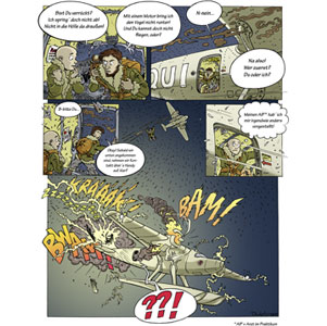 Seite aus Damian & Alexander: Dschungelliebe, Comic-Projekt