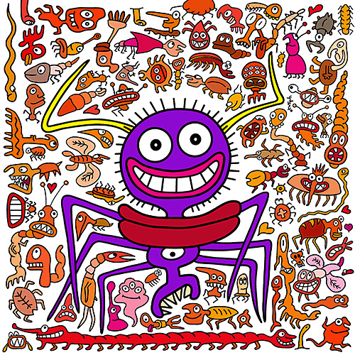 Krabbler, Illustration, DIN A4, Cartoon
