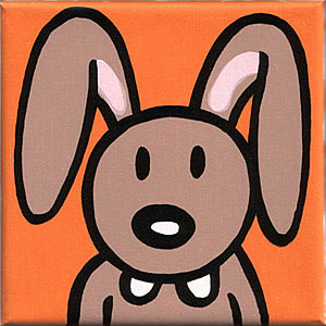 Hiphoppy (Kaninchen), Cartoon, Siebdruckedition
