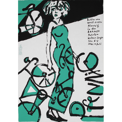 Frau mit Fahrrad - Illustrationen, Plakate, Kalender