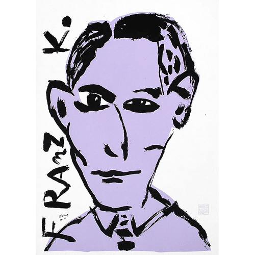 Franz Kafka, gro�formatiger Siebdruck