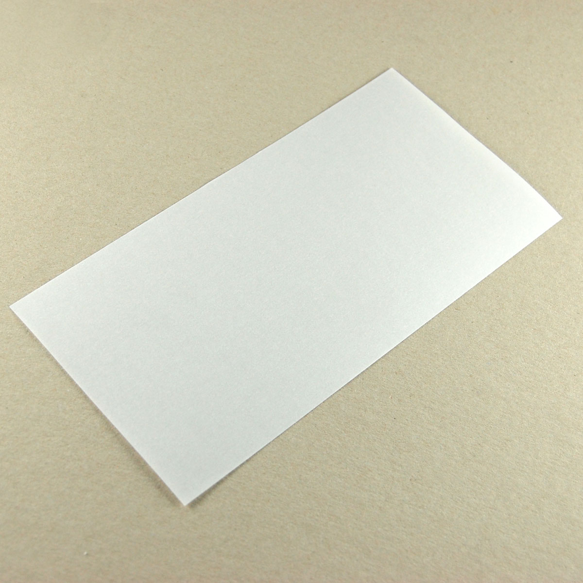 transparente Postkarten DIN lang, komplett unbedruckt, Karton 300 g/qm