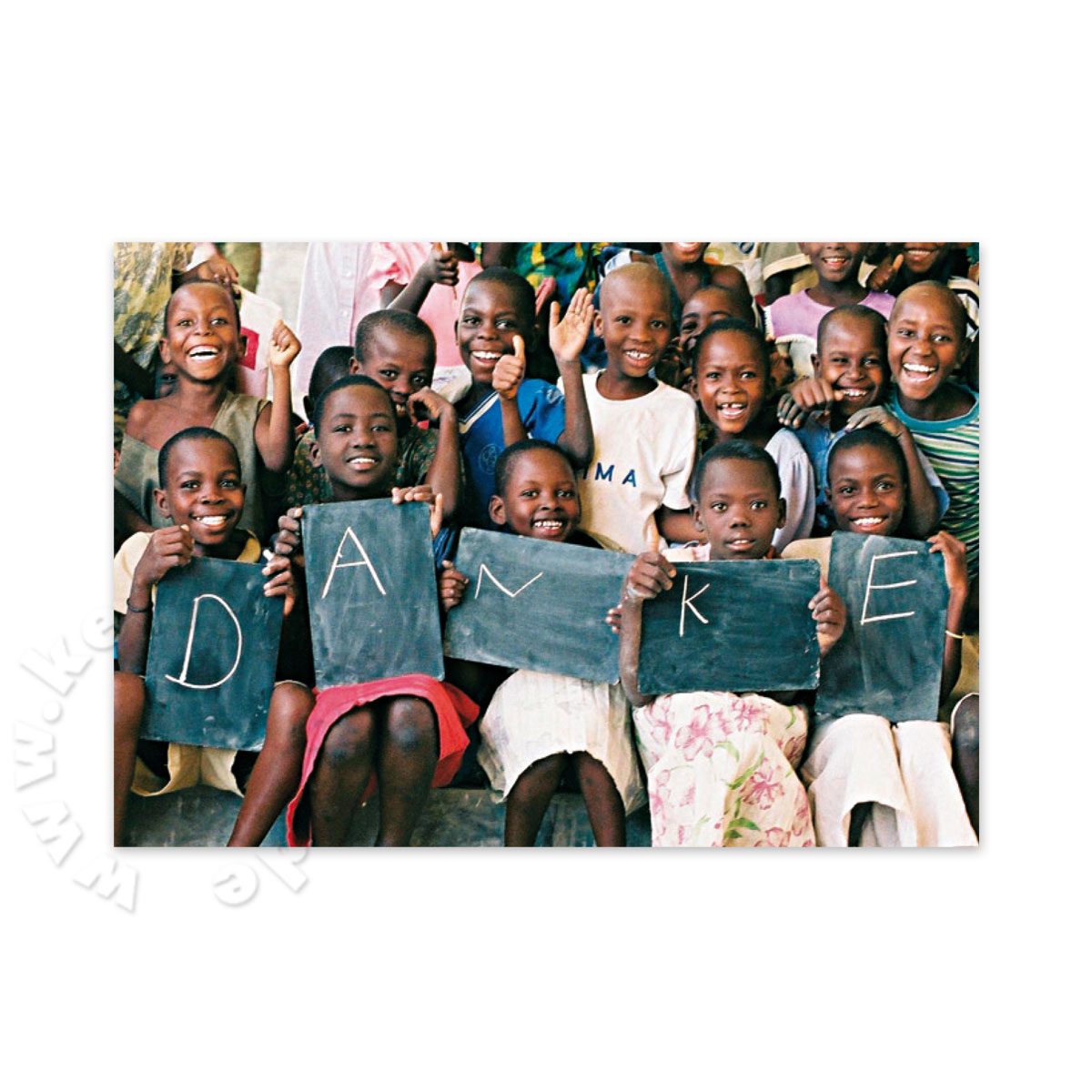 DANKE. Foto-Postkarten mit Spende für die Kinderhilfsorganisation burundikids.