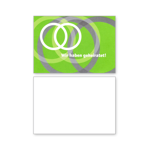 grüne Postkarten zum Bedanken