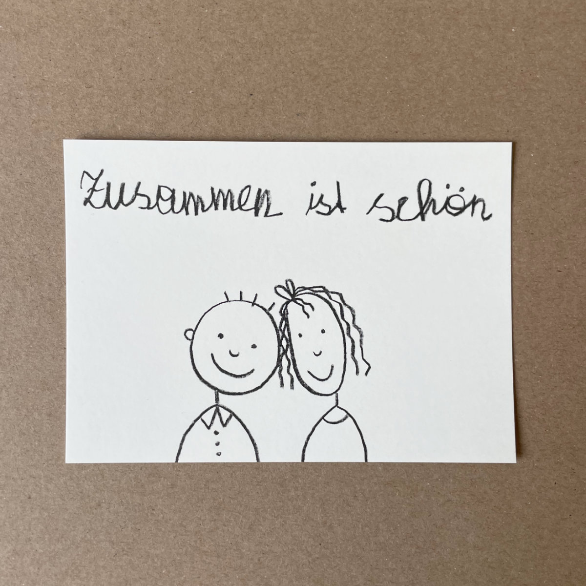 zusammen ist schön, witzige Postkarten fürs Save-the-Date und Zusagen