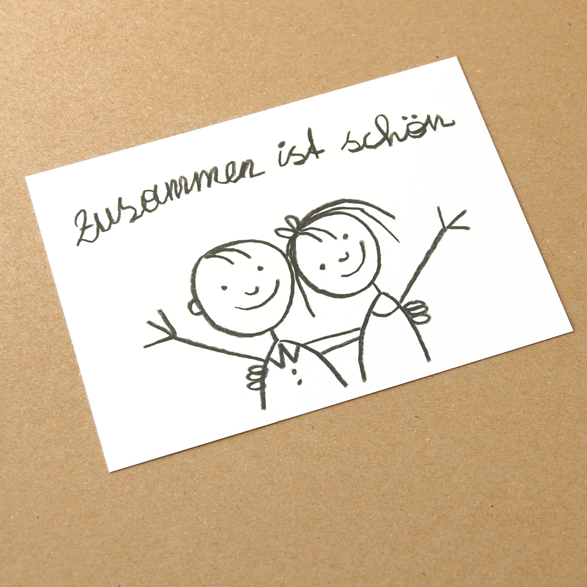 zusammen ist schön, witzige Postkarten fürs Save-the-Date