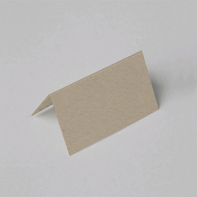 sandfarbene blanko-Tischkärtchen, 100% Recycling, 5 x 9 cm