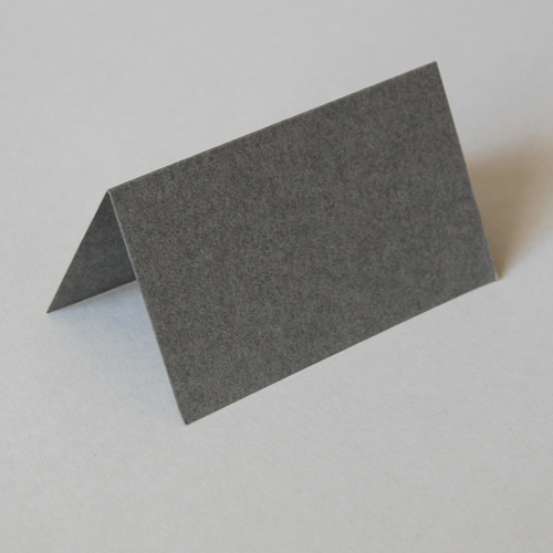 hochwertige dunkelgraue blanko Tischkarten, 6 x 11 cm