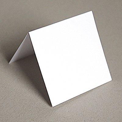 quadratische weiße blanko-Tischkarten, 6 x 6 cm