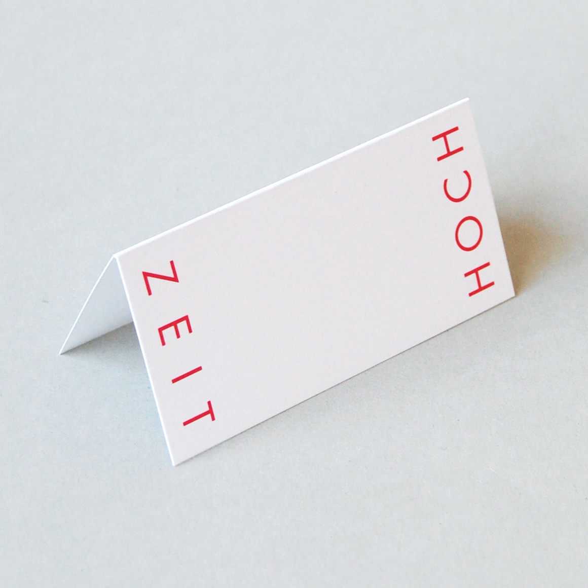 HOCH ZEIT, pinke Design-Tischkarten für die Hochzeitsfeier