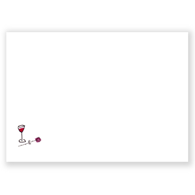 Weinglas und Herz, Tischset aus stabilem Papier