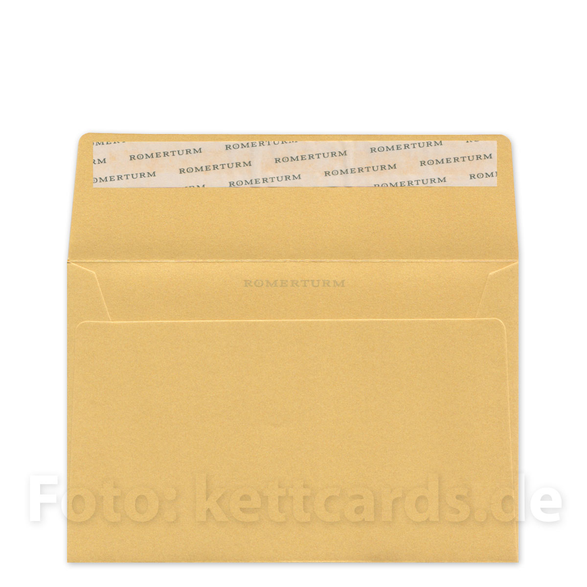 goldfarbene Kuverts aus Altpapier DIN B6, haftklebend