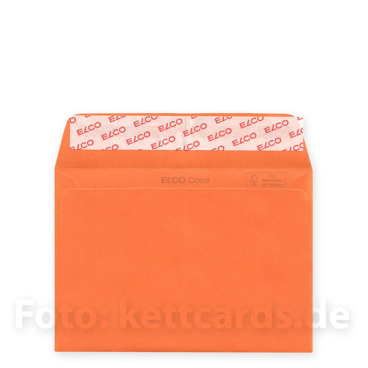 orange Umschläge, DIN C6 haftklebend, Elco office color orange