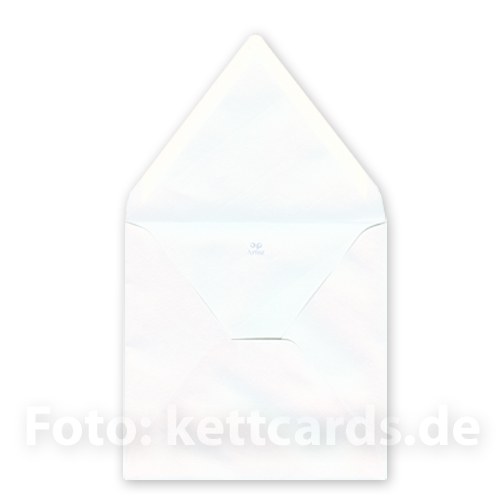 edle weiße, quadratische Umschläge mit spitzer Klappe, artoz, 13,5 cm