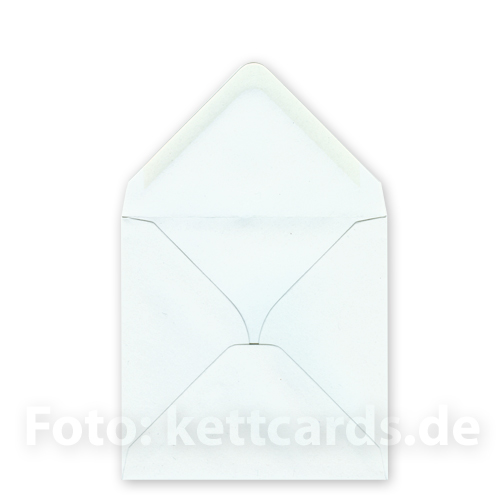 weiße, quadratische Recycling-Umschläge mit spitzer Klappe, 13 x 13 cm