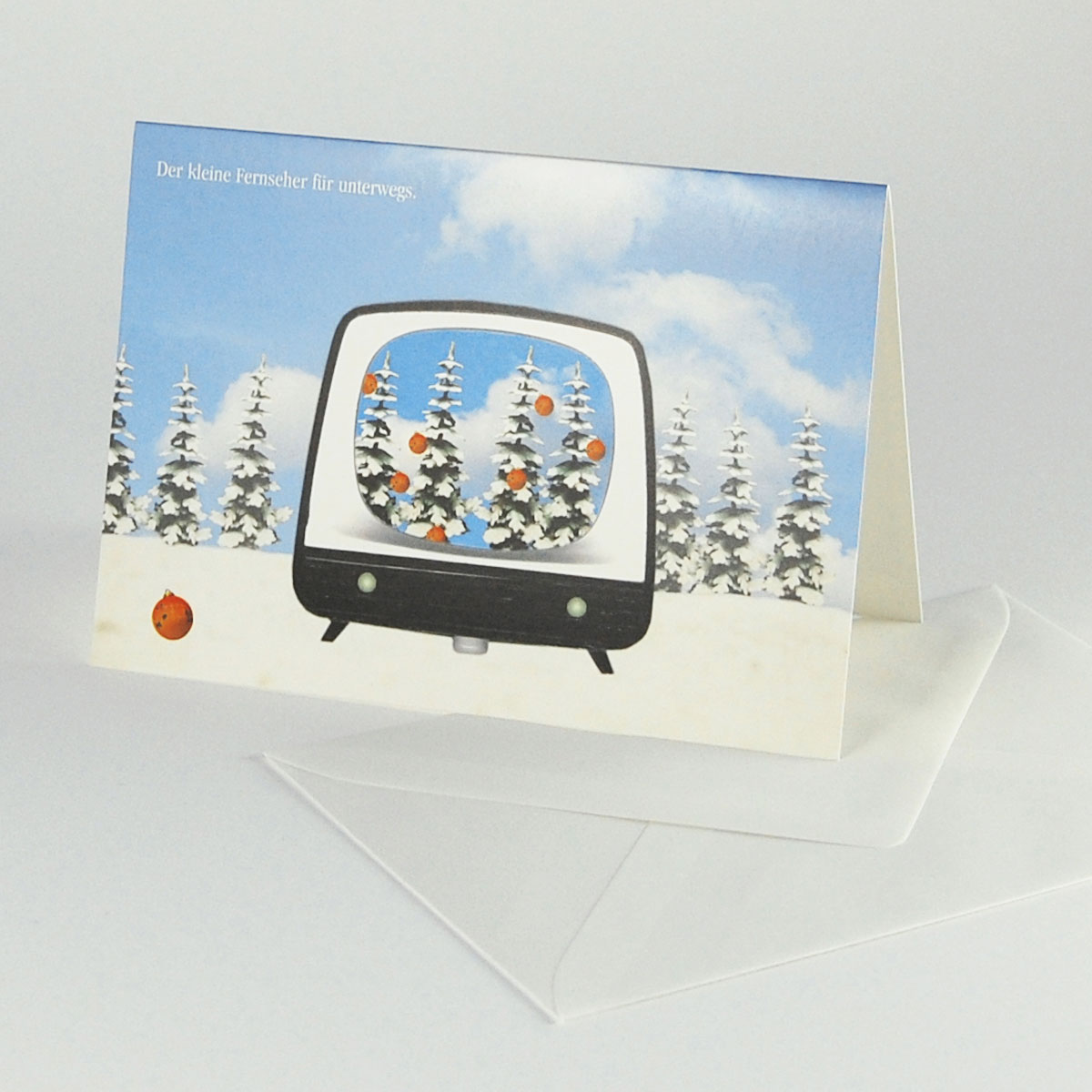 Weihnachtskarten mit hochwertigen weißen Umschlägen