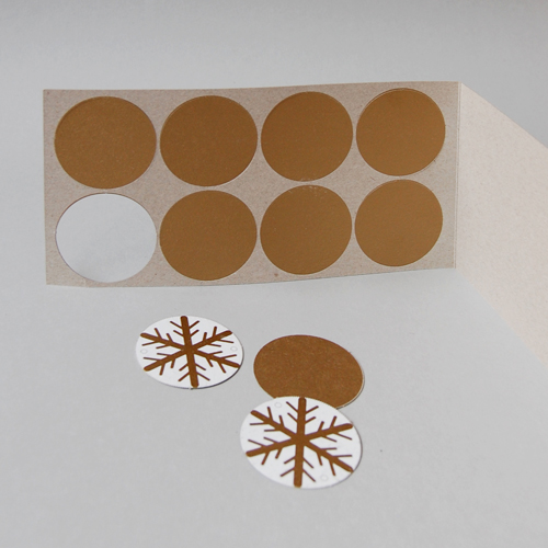 Schneegestöber, Weihnachtskarte mit herauslösbaren Schneeflocken