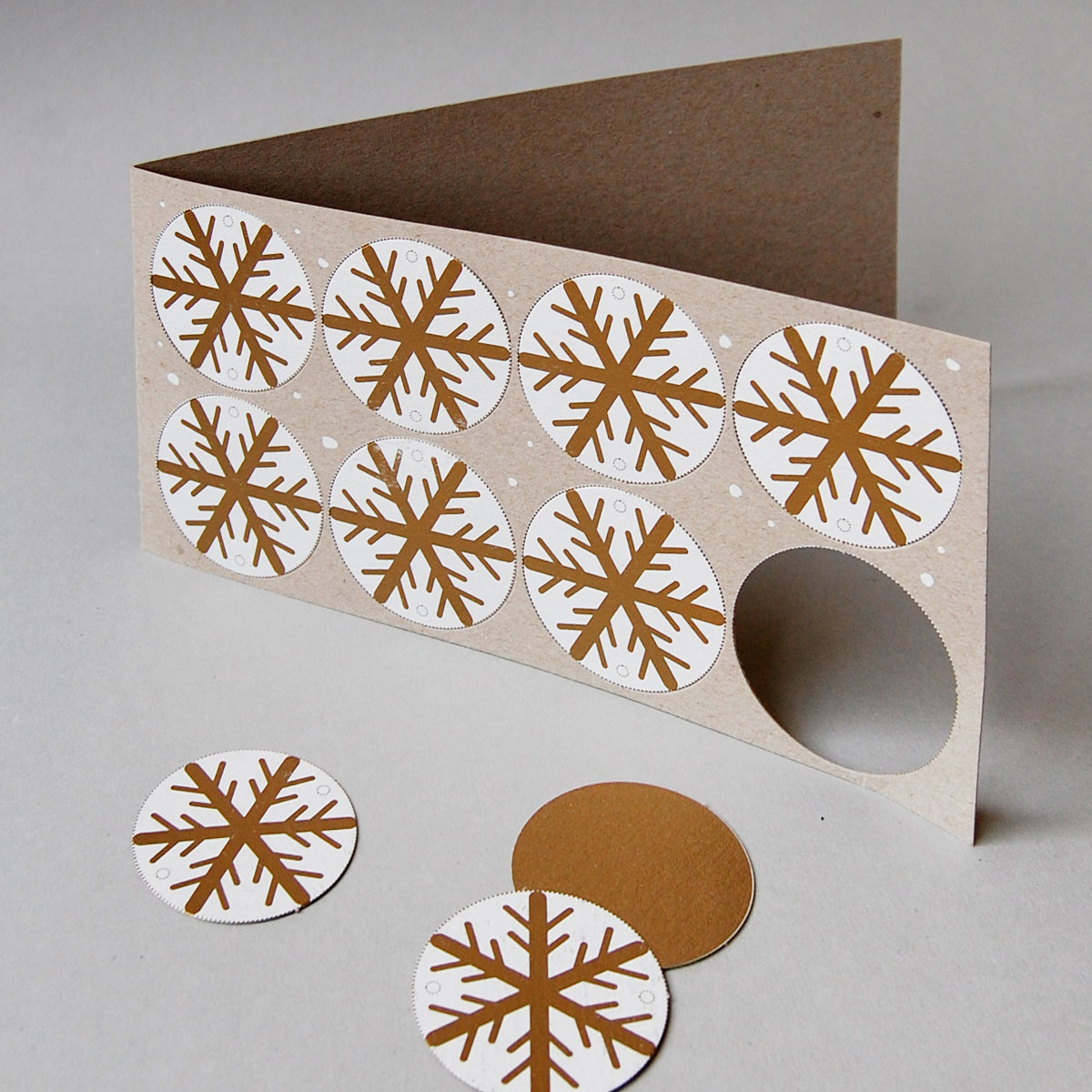 Schneegestöber, Weihnachtskarten zum Basteln