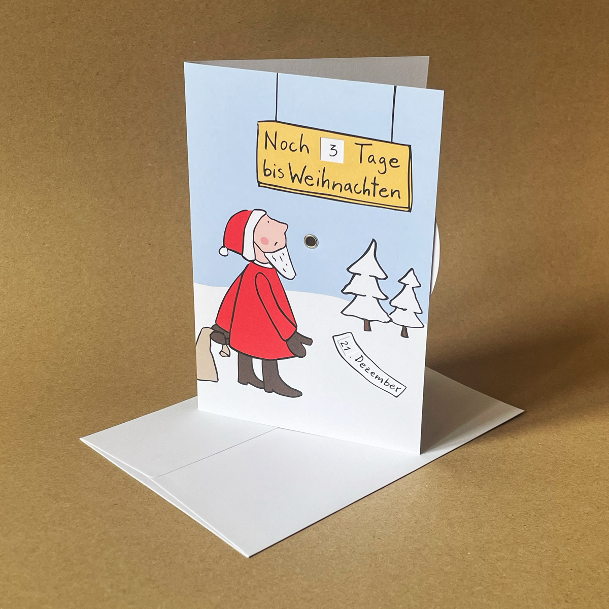 nachhaltige Adventskalender mit Recyclingumschlag