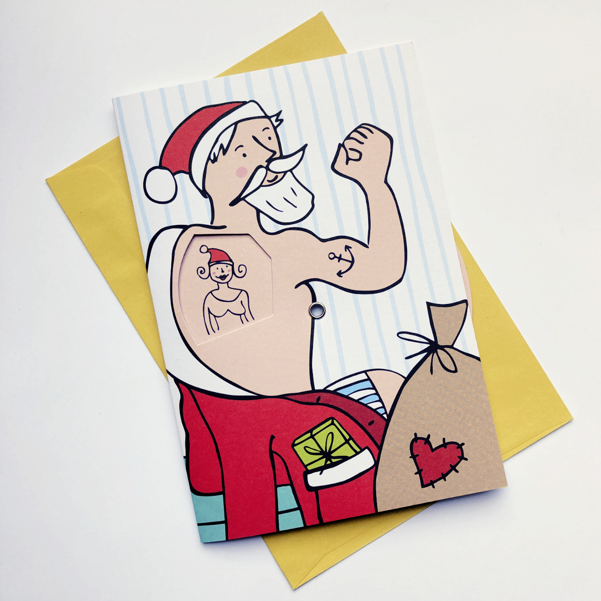 nachhaltige Weihnachtsgrüße mit Recyclingumschlag