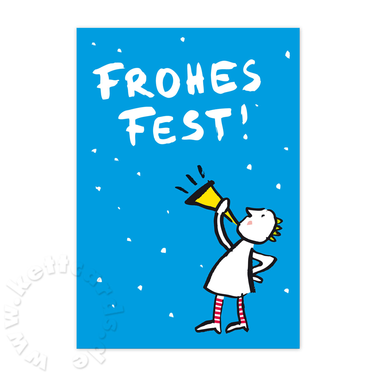 Frohes Fest! (Engel mit Posaune), Weihnachtskarten