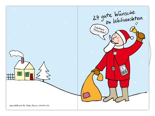 24 gute Wünsche zu Weihnachten - schöne Adventskarten