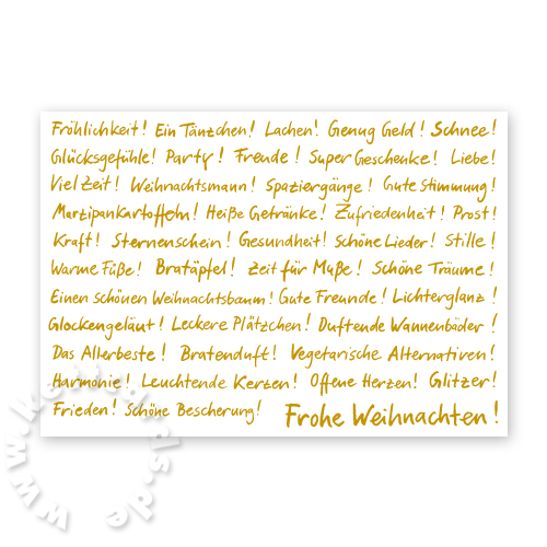 Fröhlichkeit! Ein Tänzchen! Lachen!, witzige Weihnachtskarten mit Text
