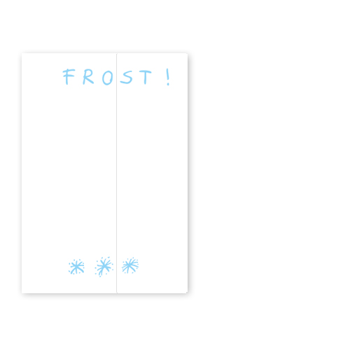 Frost! - Frohes Fest! - Weihnachtskarten mit interessanter Faltung