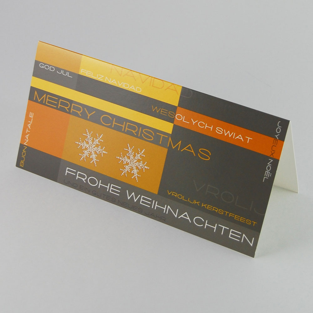 Frohe Weihnachten, Wesolych Swiat, Merry Christmas, internationale Weihnachtskarten