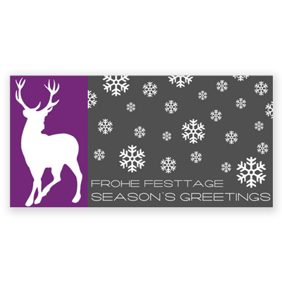 Frohe Festtage - Season´s Greetings, internationale Weihnachtskarten