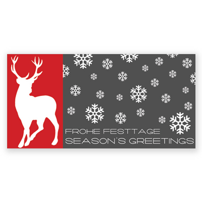 Frohe Festtage - Season´s Greetings, internationale Weihnachtskarten