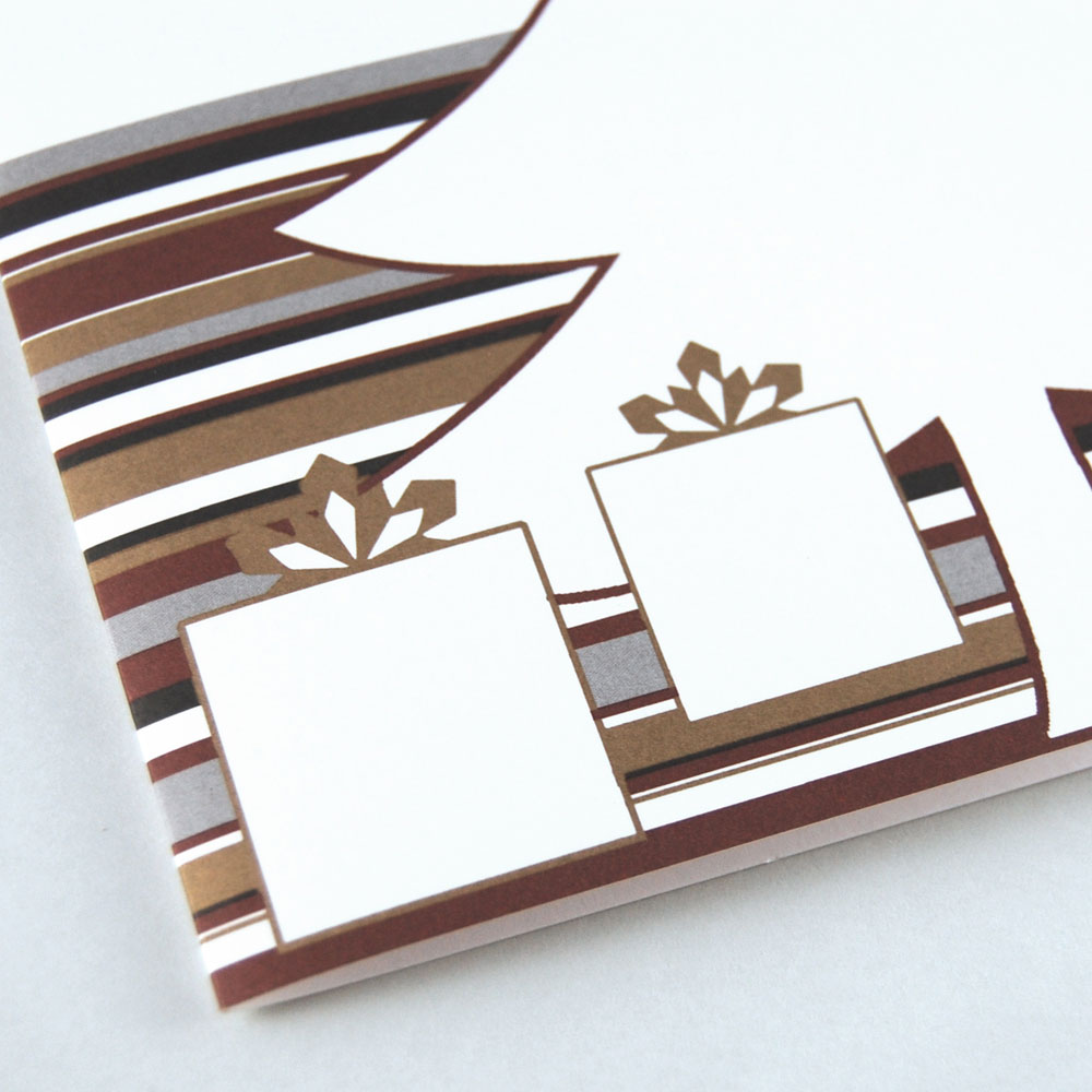 Detail der Weihnachtskarte mit Platz für Logodruck