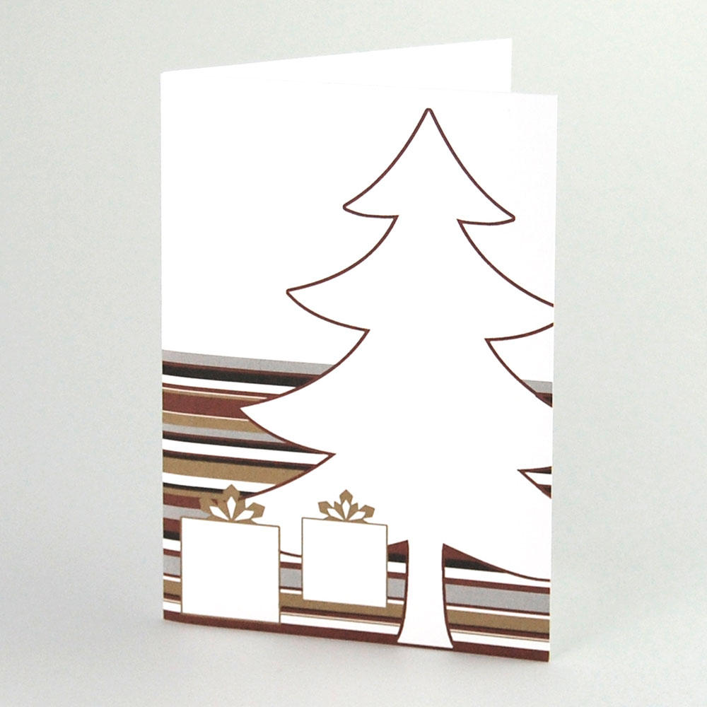 Weihnachtskarten mit Platz zum Drucken von QR-Codes und Logos
