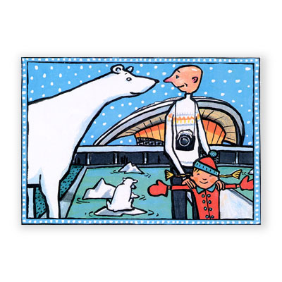 Eisbären vor der Kongresshalle, Weihnachtskarten aus Berlin