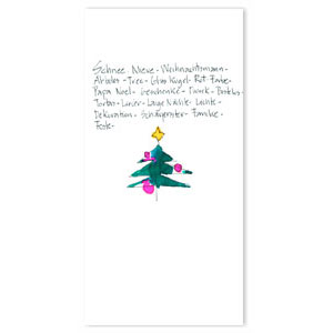 Weihnachtskarten, Worte um Weihnachten