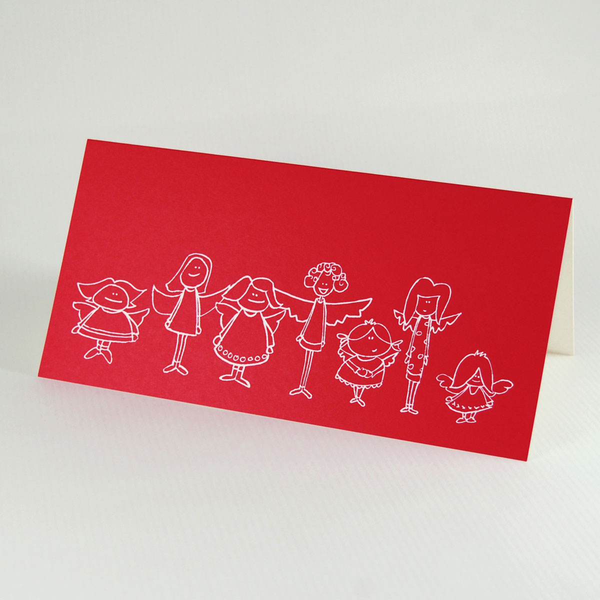 Engelchen - gezeichnete Weihnachtskarten auf Umwelt-Karton