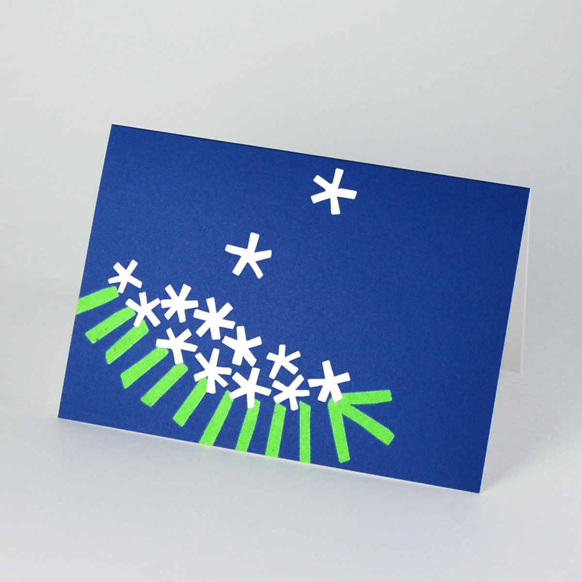 Tannenzweig, künstlerische Weihnachtskarten online ordern