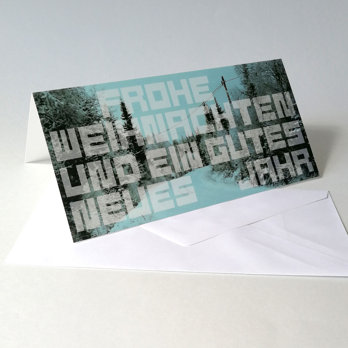 günstige Weihnachtskarten mit weißen Umschlägen
